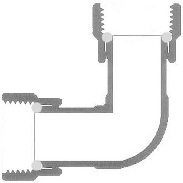 Modul Eckstück 2 x 1"IG