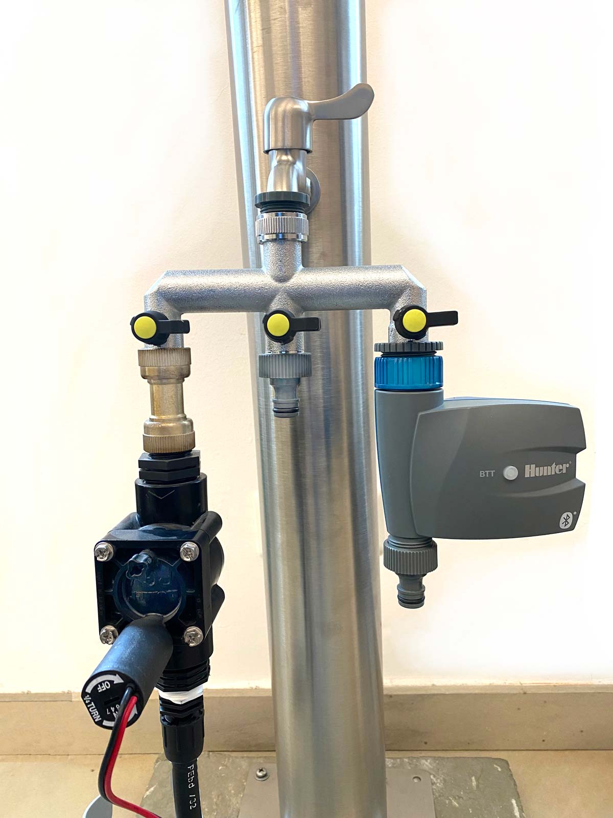 Hahnverteiler Messing 3-fach