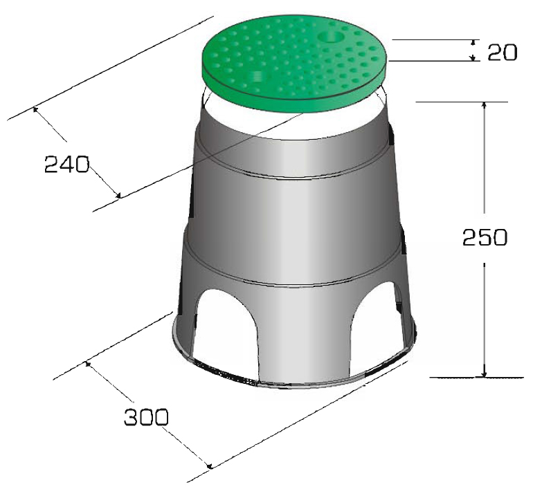 Ventilbox rund - Groß