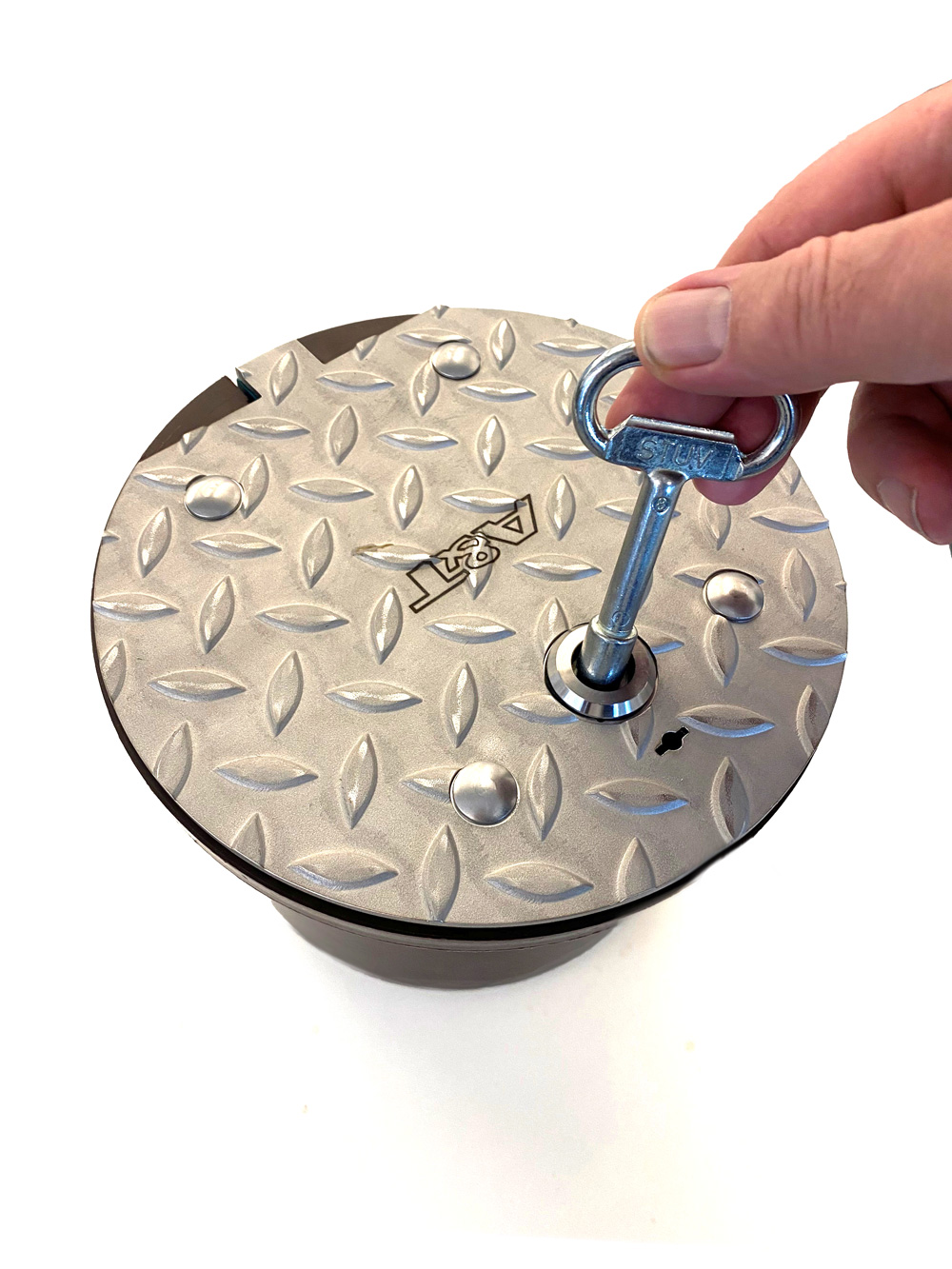 Gartenwasserbox mit Edelstahldeckel