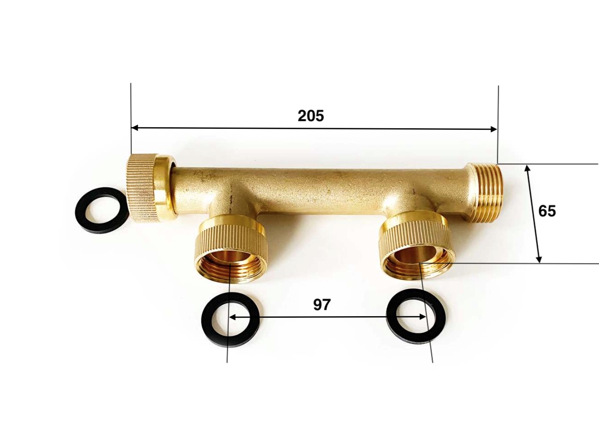 Verteiler 2-fach 1"