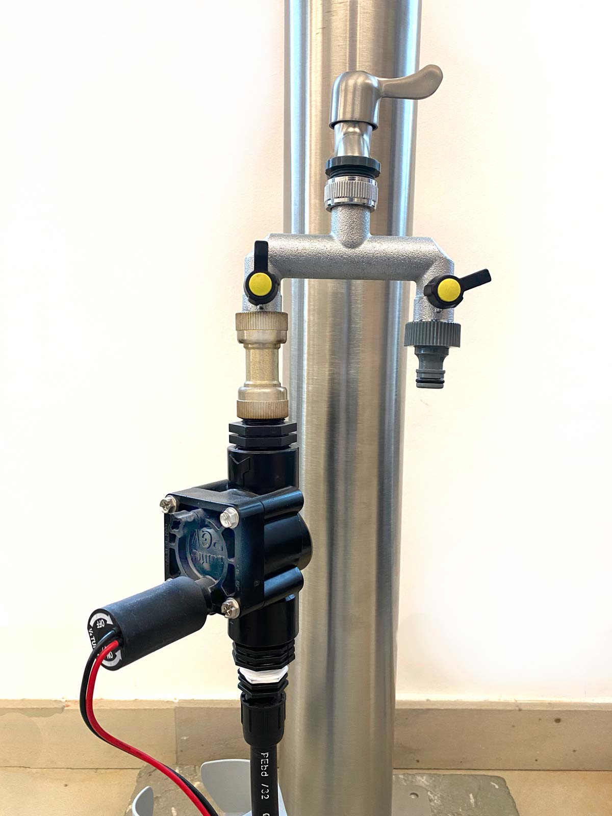 Hahnverteiler Messing 2-fach