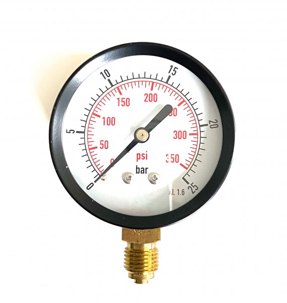 Manometer 0-25bar, unten